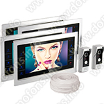 Комплект: видеодомофон HDcom S-101AHD с 4 мониторами и 2 вызывными панелями 