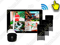 Комплект цветной Wi-Fi домофон TUYA с камерой СкайНет 1000 (3+1) 
